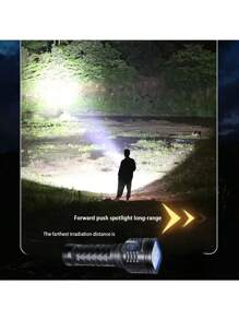 2pcs New Product In 2025, Brand New Aluminum Alloy High Lumen Flashlight, 4 LED Lamp Beads, Type-C Charging, For Outdoor Sports, Powerful Handheld Flashlight, Very Suitable For Emergencies, Outdoor Adventures,2500mAh