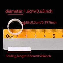 50/100/200pcs High Temperature Resistant Rubber Bands For Tying Data Cables, Silicone Rubber Rings With High Elasticity And Aging Resistance, 0.63 Inch Diameter - White - View 2