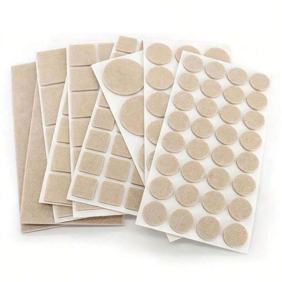 72/144-Piece Furniture Felt Pad Set /Chair Leg Floor Protectors- Non-Slip Chair Leg Pads To Protect Hardwood Floors, Metal Finish Furniture And Floor Protector Pads - Neutral Beige And Brown Multiple Sizes