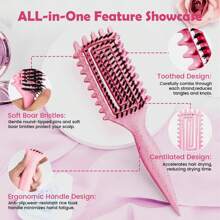 Curly Hair Brush Styling Curl Defining Brush For Women Edge Define Lift Curling Brush For Curly Hair Effortlessly Defined Curls And Reduces Frizz