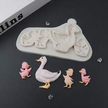 Cute Little Duck Silicone Mold DIY Handmade Decoration Tool Resin Polymer Clay Mold Making - Light Grey - View 7
