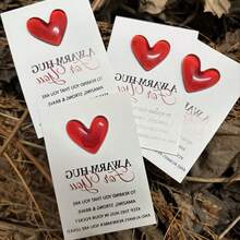 1/5/10/20/50/100 قطعة مزيج تدرج شكل قلب، مصنوع من مادة الراتنج، مع بطاقات ذات جيب للعناق، لمناسبات عيد الفصح والتخرج وأعياد الميلاد والزفاف وعيد الشكر، للتعبير عن الحب والرعاية ، ديكور فريد ، بطاقات إلهام صغيرة ، هدايا حلوة للأصدقاء والمراهقين ، بسعر معقول ، غير عادي ، صغير ، جميل ، رائع ، أداة صغيرة ، هدية شكر - لون عشوائي A1 - مشاهدة 8