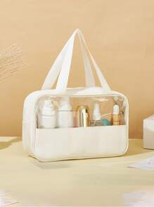 3pcs/1set Clear Toiletry Bag, Women Makeup Bag, Large Travel Cosmetic Organizer, Waterproof Toiletry Pouch For Bathroom, Dorm, Men, Women, Cruise, Beach Trip, Beach Accessories, Holiday Essentials, Summer Vacation Beach Essentials Back To School