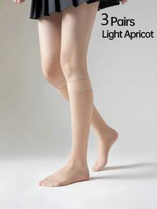 3 pary damskich pończoch siateczkowych do ud, seksowne czarne pończochy, khaki podkolanówki, oddychające i chłodne, letnie, prześwitujące rajstopy siateczkowe, Y2K, przytulne - Wielokolorowe - Zobacz 11