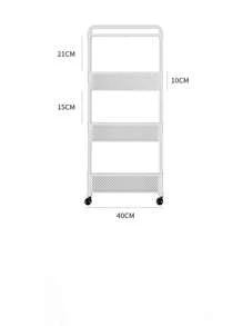 1pc Movable Small Rolling Cart, Narrow Gaps Storage Practical Rack, Multi-Layer Storage Shelves, With 360° Swivel Casters, Suitable For Kitchen/Bathroom/Bedroom/Beside Fridge Storage Rack ,Jewellery Box,Pouch,Makeup Brush Holder,Brush Holder,Perfume Organiser,Pouch Bag