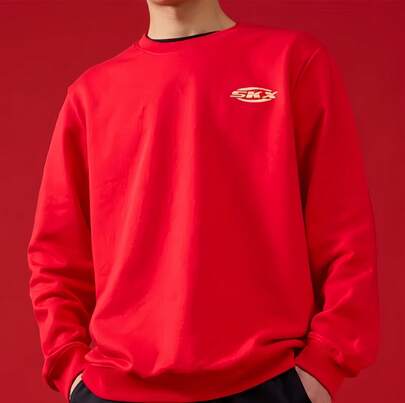 Skechers Casual Sports Comfortable Pullover Crew Neck Black Sweatshirt