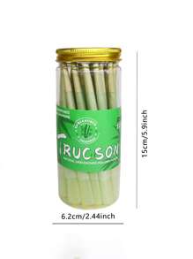 Verde 50 peças 1 lata pré-enrolada cone corpo ultrafino papel em rolo de queima lenta com ponta rolo cônico portátil papel de filtro pré-enrolado acessórios festa adulta brinquedo novidade papel de cigarro e tubo de cigarro