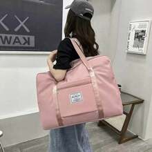 Foldable Duffel Bag, Women's Tote Bag, Expandable Gym Bag, Sports Tote Bag, Weekend Travel Duffel Bag, Large Capacity Lightweight Overnight Bag, Trolley Luggage, Bedroom Storage Bag, Clothing Travel Storage Bag