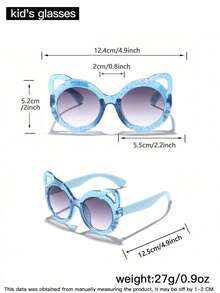 4 PCS Boys Girls 4-8Y Cute Round Frame Cat Ears Fashion Pink Eyeglasses For Outdoor Picnic, Holiday Gifts And Parties - Multicolor - View 6