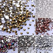1440pcs Mixed SS3-SS20 Flat Back Glass Silver Base Rhinestones, DIY Nail Art Accessories - Multicolor - View 9