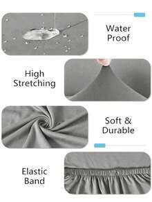 1件加厚弹力防水防尘虎爪图案沙发套，耐用易清洁，单人座，美式高背虎纹椅套