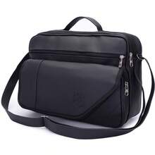 Men's Crossbody Bag 14" Laptop Briefcase Business Briefcase Postman Briefcase Executive Briefcase - 黑色 - 查看 3