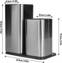 Edelstahl-Messerhalter, Besteckbehälter mit Messerstreifen, Schneidebrett Kreative Küchenmesser Aufbewahrungsbox, Geeignet für die Küche, Praktische Aufbewahrung