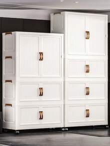 Tủ quần áo gấp gọn 5/4/3/2/1 tầng cho người lớn, tủ đựng quần áo phòng ngủ đơn giản tất cả trong một dành cho người lớn và trẻ em - Nhiều màu - Xem 5