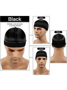 Cappellino da uomo in raso traspirante con effetto turban, cappellino da corsa e fitness con design elastico e regolabile, cuffia sportiva