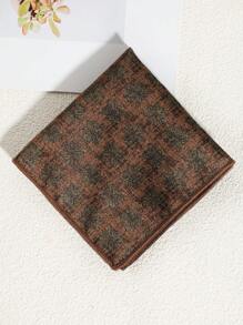 1pc Men's Casual Floral & Striped Pattern Handkerchief/Pocket Square, Suitable For Business, School, Daily Wear