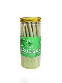 Verde 50 peças 1 lata pré-enrolada cone corpo ultrafino papel em rolo de queima lenta com ponta rolo cônico portátil papel de filtro pré-enrolado acessórios festa adulta brinquedo novidade papel de cigarro e tubo de cigarro