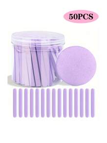 200pcs Compressed Facial Cleansing Sponges - Made Of Synthetic Cellulose Fiber, Breathable, Soft And Comfortable, No Irritating Chemicals Or Odor, Safe And Gentle On Skin. Lightweight, Compressed Into Stick Shape For Easy Portability, Expands Into Round Shape When Soaked In Water. Suitable For Daily Life, Travel, Gathering, Office, Camping, Etc. Can Also Be A Perfect Gift Choice For Women.