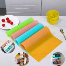 2pcs Multi-Color Fridge Anti-Freeze Mats, Waterproof, Oil-Proof, Anti-Slip Placemats For Dining Table, Home Dust-Proof, Shock-Absorbent Pads For Shelves, Cabinets, Drawers, Suitable For Refrigerators, Cupboards, Shelves, Glass Boards ,Dehumidifier For Home