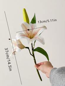 1件/2件/3件/5件仿真花仿真植物装饰百合餐厅桌面书桌花瓶插花婚礼派对装饰仿真花花园插花仿真植物假花干花塑料花人造花 - 彩色 - 查看 14