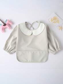 Baby Long Sleeve PU Reverse Bib, Waterproof Eating Smock For Children - Multicolor - View 12