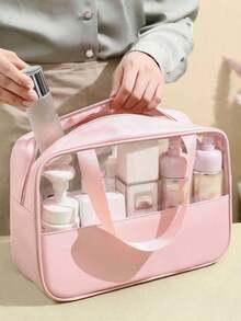 3 件/套防水 PVC 旅行化妆包、化妆刷收纳袋、化妆收纳包、洗漱包、度假和夏季的理想选择、透明化妆包、沙滩包、多功能行李包、适用于口红、唇线笔、化妆刷、眼影盘、内衣、牙膏、牙刷、化妆品、护肤品、眉笔、粉扑、梳子、指甲油、珠宝、香水、文具、数码产品浴室装饰化妆品收纳浴室配件返校