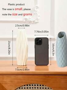 1 pezzo Vaso geometrico creativo, vaso per profumo di fiori per la decorazione della casa, vaso per fiori finti in plastica che imita la ceramica, adatto per soggiorno, camera da letto, ufficio, decorazione per feste e vacanze
