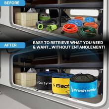 3 件套水管收纳袋防水房车收纳房车家用分类管道整理袋节省空间房车配件不同颜色可折叠方便携带适用于房车、家居 - 彩色 - 查看 5