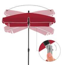 SONGMICS Outdoor Parasol, Stand And Base - Red - View 5