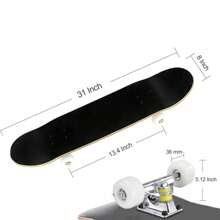 31" X 8" Beginners Skateboard, Complete Skateboard Suit For Boys, Girls, Teenagers, Adults