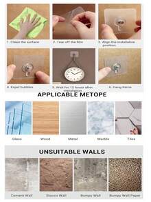 1-50pcs Heavy Duty Self-Adhesive Wall Hooks For Hanging Pictures And Photo Frames Bags Kitchen Spatulas And More - Screw-Free, Washable, Reusable And No-Punch Hooks - Ideal For Home Decoration And Organization - Multicolor - View 6