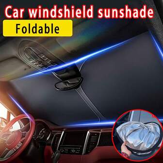 1 件可折叠汽车挡风玻璃遮阳板，防紫外线，内部冷却
