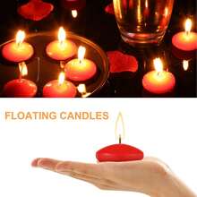 10pcs Floating Candles, Smokeless Single Wick - Suitable For Romantic Atmosphere And Decoration, Ideal For Valentine's Day, Christmas, Thanksgiving, Mother's Day, Father's Day Celebrations, Red Festival Candles - Red - View 7