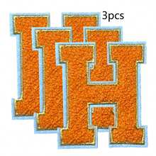 3/26 件 A-Z 3.15 英寸雪尼尔刺绣字母、熨烫补丁、缝制/熨烫装饰数字徽章、服装配饰（用于衣服、夹克、帽子、书籍、背包）、DIY 刺绣补丁 - 彩色 - 查看 196