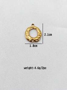 2 Stücke minimalistische personalisierte geometrische Schmuckzubehör, 18 Karat vergoldete Edelstahl Anhänger Halskette, DIY Schmuckherstellung