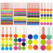10pcs/Pack New Polka Dot Sticker Set, Colorful Dot Labels, 8 Mixed Sizes Dot Stickers Suitable For Office File Organizing, Kids DIY Crafts, Planner/Phone Case/Notebook Decoration,School Supplies,Back To School
