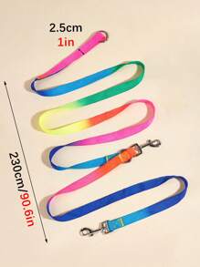 1pc Luminous Nylon Flat Leash With Reflective Strips, Crossbody Pet Lead Suitable For Medium To Small Pets, Hands-Free Walking And Running