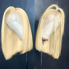 Short Straight Bob Wig Human Hair Wigs Blonde 613 Colored Lace Front Human Hair Wigs 13x4 Lace Frontal Human Hair Wig For Women - S613 - 查看 1