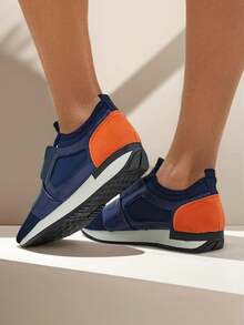 Women's Sports Sneakers Fabric - Blue - View 3