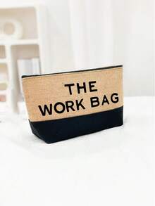 Túi vải bố tote in chữ "Work Bag", chất liệu linen đơn giản, có thể tái sử dụng, dùng làm túi mua sắm, túi đựng mỹ phẩm, ví, túi quà tặng ngày lễ, dung tích lớn, dây đeo vai có thể điều chỉnh và túi bên hông, thích hợp cho du lịch nghỉ dưỡng (màu kaki), đi làm hàng ngày, sử dụng hàng ngày, sinh nhật, ngày lễ, tựu trường, kỳ nghỉ, bãi biển, du lịch, đi làm, công tác, sinh viên, dã ngoại, cắm trại, mua sắm siêu thị, lưu trữ hàng ngày. - Màu Khaki - Xem 8