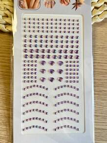 247pcs New Face Gems, Mixed Self-Adhesive Face Stickers - Different Colors, Elegant Diamond Shaped For Face, Nail And Eye Makeup