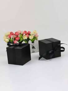 10pcs New Solid Color Square Paper Boxes, 7.6cm Square Gift Boxes, Multi-Color Options
