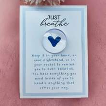 1/2 Stücke blaue Liebesumarmungs-Glasschmuckstücke, Atmungs-Glasschmuck, Taschenschmuckstück, tröstliches Geschenk, Geschenk für Angstzustände, aufmunterndes Geschenk, Krebsgeschenk, Geschenk zum Nachdenken über dich