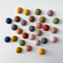 10pcs Polka Dot Fridge Magnets, Semicircular Strong Adhesive Magnets, Photo Holder Magnets, Simple Summer Fridge Stickers (Random Color)