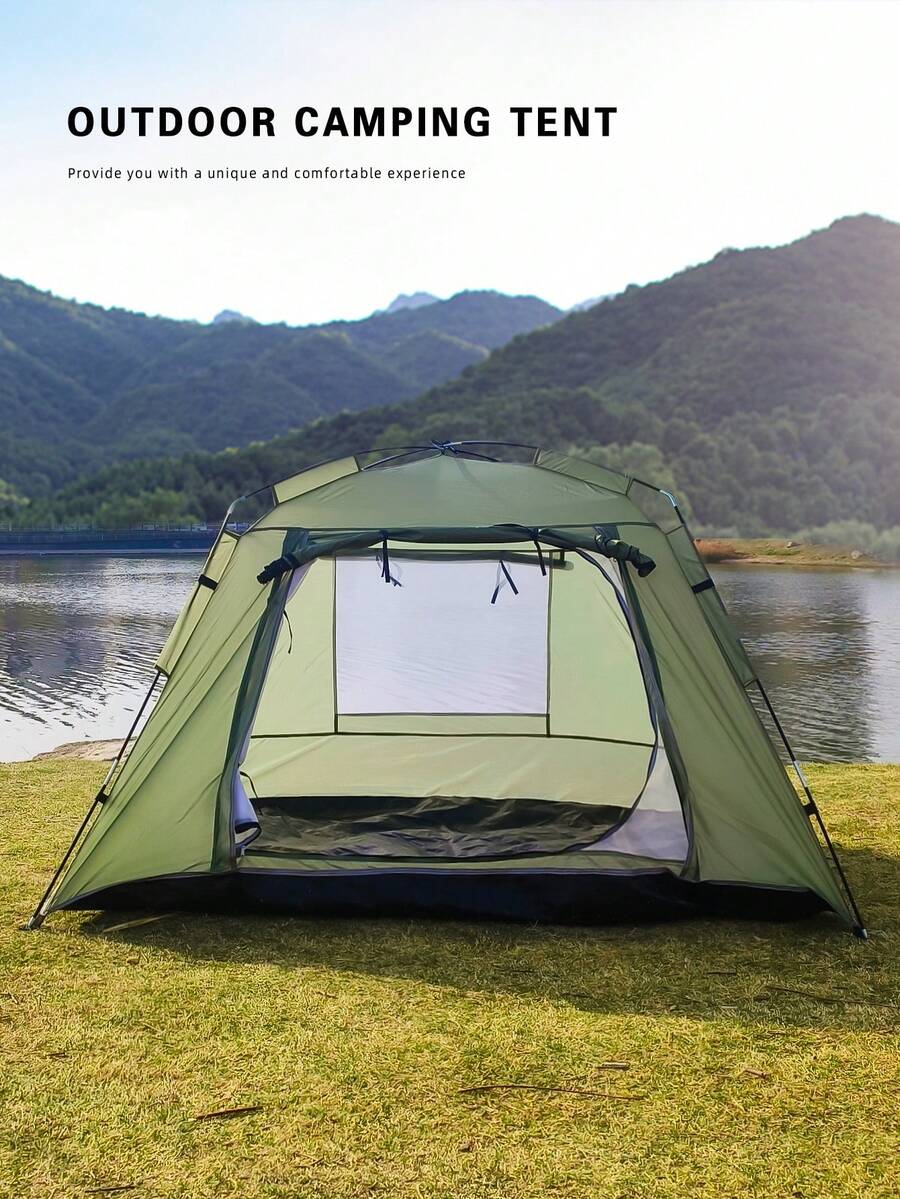 1pc Foldable Camping Tent, Easy Setup UV Protection Shade Tent For 2 Persons, Portable With Mosquito Net And Waterproof Design