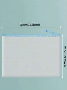 10/20pcs A4 Mesh Zipper Bags, PVC Mesh Zipper Pouches, Waterproof Plastic Mesh Zipper Envelopes, File Folders, Multi-Purpose Mesh Organizer Bags, Transparent Document Storage Bags Back To School