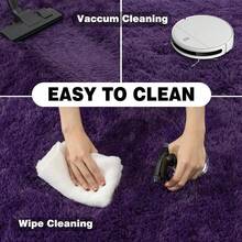 Area Rugs For Living Room, Large Fluffy Purple Rug For Bedroom, Soft Shag Shaggy Fuzzy Carpets For Boys And Girls Dorm Room Home Decor - Màu tím - Xem 4