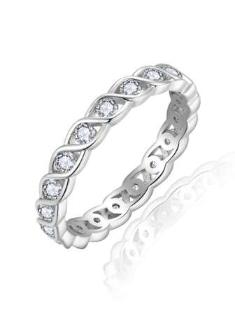 1pc Fashionable Minimalist 925 Silver 18K Plated Moissanite Inlaid Ring, Elegant Versatile Accessory, Suitable As Gift For Women