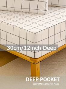 Set di lenzuola con fodera aderente - 2/3 pezzi: 1/2 federe e 1 coprimaterasso (profondità 30 cm/12 pollici) - Coprimaterasso moderno o pad per letto con federa per tutte le misure di letto da una piazza singola, una piazza e mezza, matrimoniale, king size e matrimoniale doppio