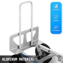 Heavy Duty 3 In 1 Folding Aluminum Hand Truck Cart 1000 Pound Capacity Portable Utility Dolly For Moving Cargo And Luggage - Silver - View 2